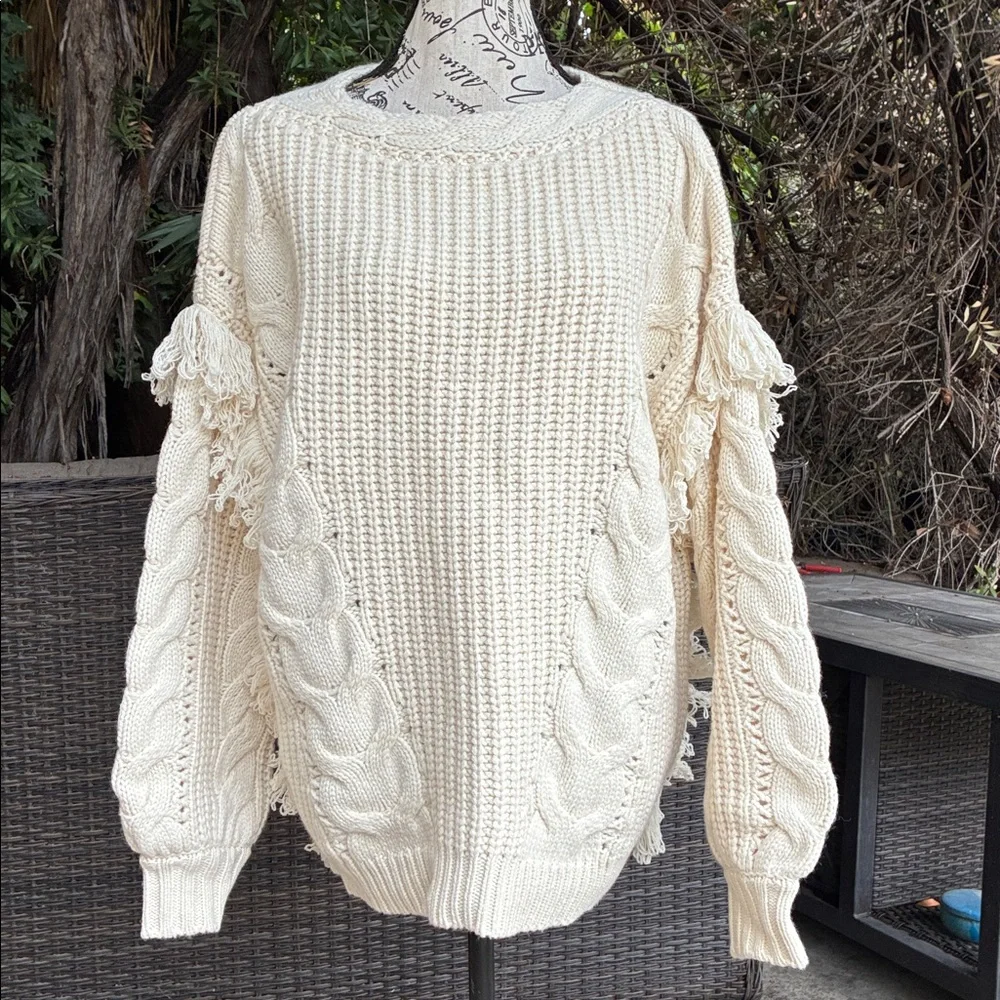 NWT Spell Nomadic Knit Jumper in Cloud size large - Picture 6 of 11